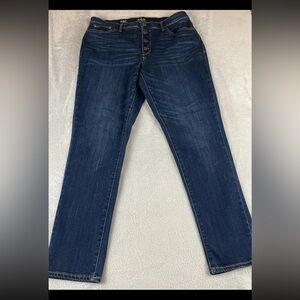 Ana A New Approach womens dark wash blue denim skinny jeans size 14